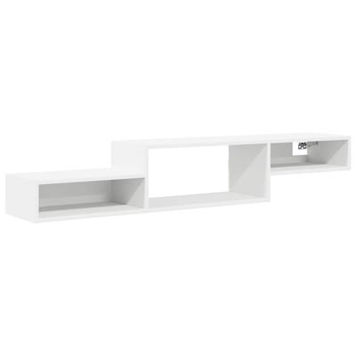Wall Mounted TV Cabinet Wall Mount White 150 X 28 X 26 Cm