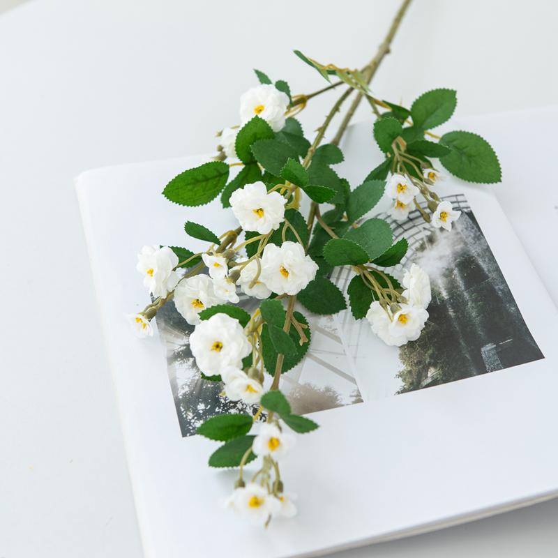 

Artificial Flower Long Shoot Marguerit Bouquet Fashion Home Vase Table Garden DIY GiftWreath MaterialWedding BrideBanquet Decor білий