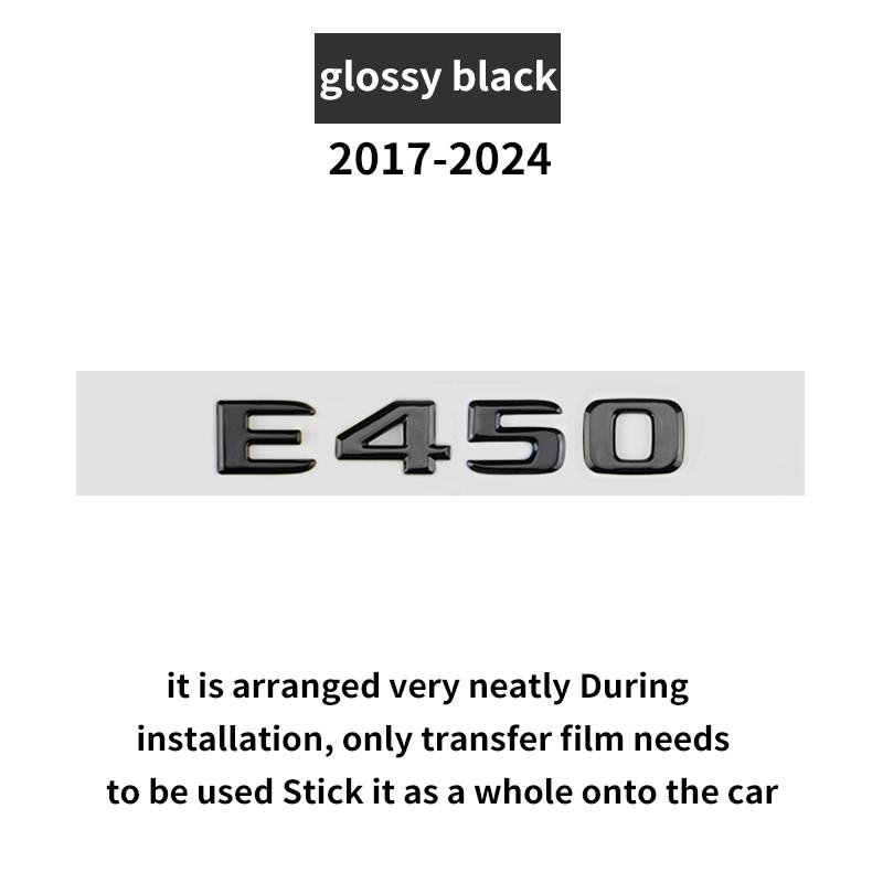 Suitable for Mercedes Benz rear letter sticker W213 C238 w214 E43 E53 E63S E200d E260 E300 E350e E450d 4MATIC V8BITURBO GloosyBK HJS2