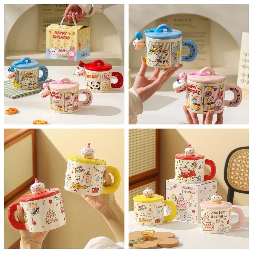 Ceramic Cartoon Ceramic Mug Cup Dog/Rabbit/Panda Tea Cup Valentine's Day Present