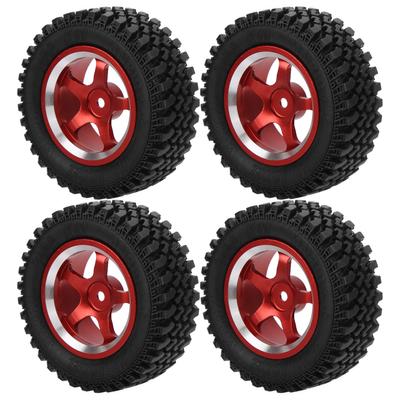 4 Peças Controle Remoto Cubo da Roda de Metal Pneus de Borracha Substituição para Carro RC MN86 1 12