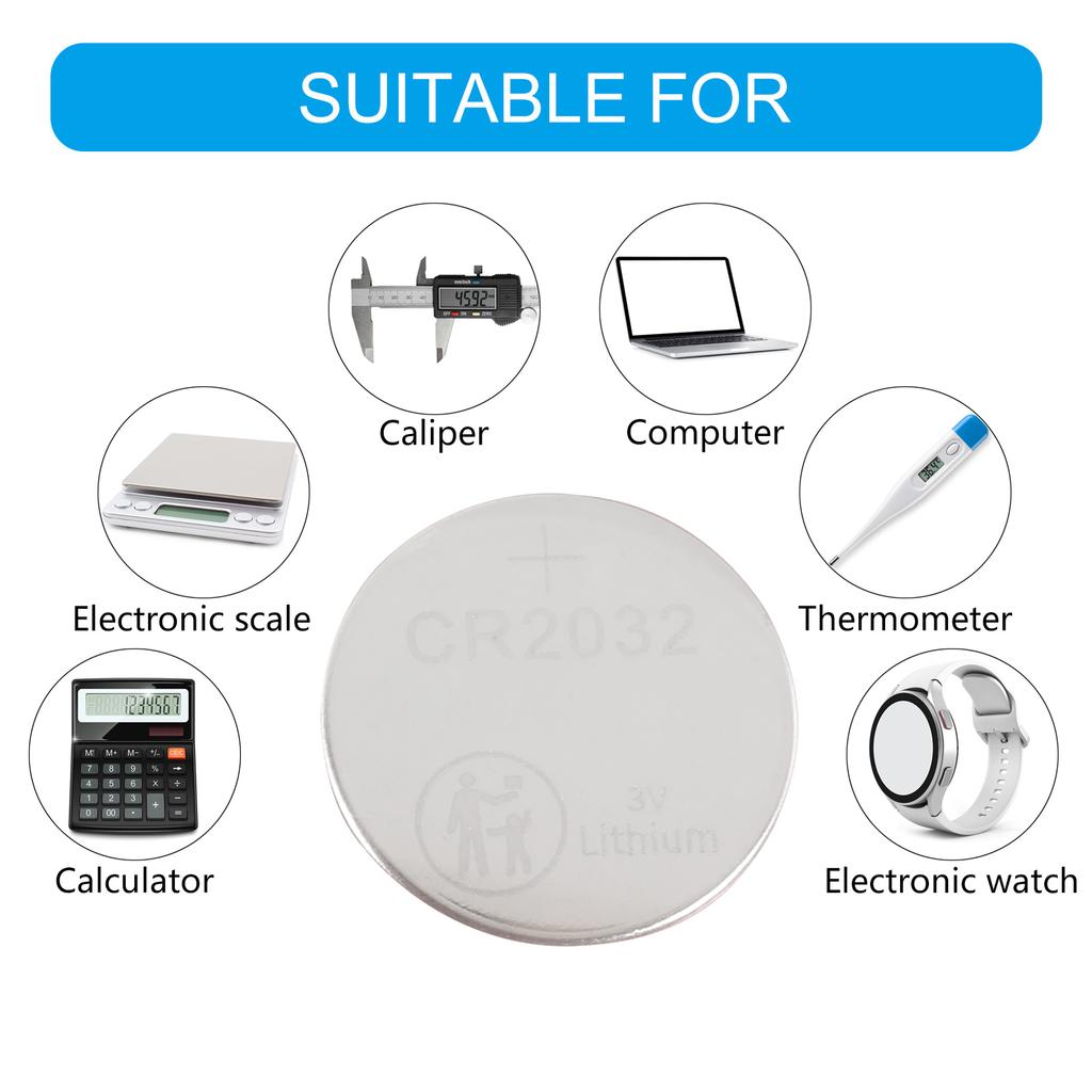 Baterii pastilă CR2032 3V Baterii litiu Baterii monedă Înlocuire pentru ceasuri calculatoare telecomandă jucărie