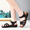 Fashion Mother Sandals Summer Soft Soled Middle-aged and Elderly Non-slip Work ShoesWedges Flat Grandma Shoes To Wear Outside