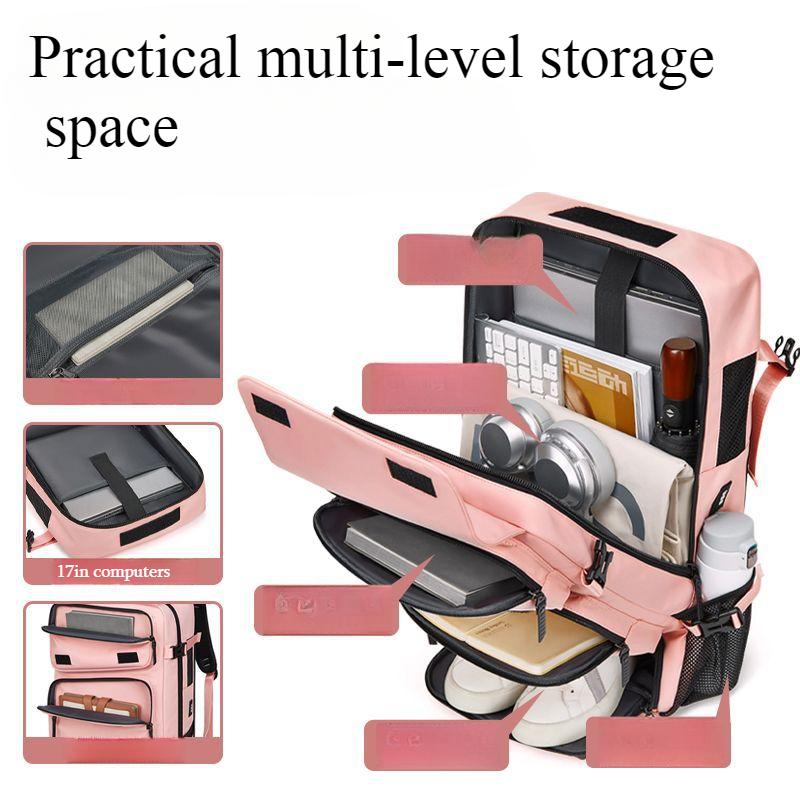 60L Large Capacity Travel Shoulder Bag Female Multifunctional Luggage Bag Handheld Crossbody Wash Bag Men's Backpacks
