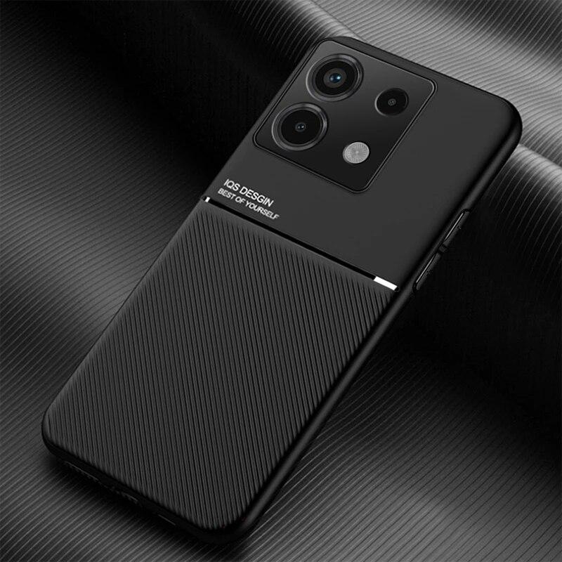 Redmi Note13 Pro 5G Case Car Magnetic Holder Leather Phone Cover for Redmi Note 13 Pro Plus Pro+ 5G TPU Soft Frame Protect Funda