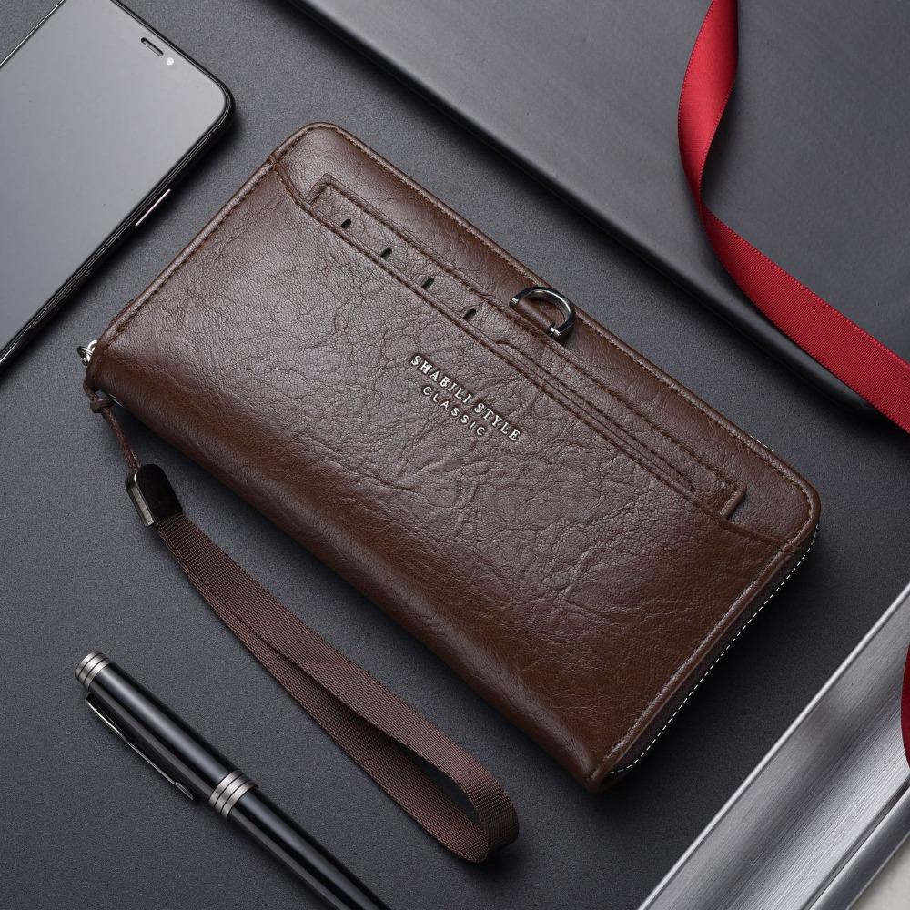 Multi Slot Long Wallet Purse Business Clutch Bag Elegant Mobile Phone Bag Business