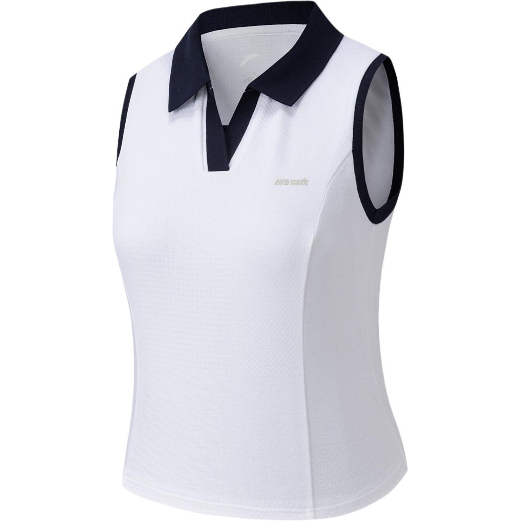 Anta Lifestyle Series Polo Breathable Letter Sleeveless Tennis Top Women tops 162628137-1 M