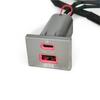 USB PD Type-C QC3.0 Car Charger Socket 12V/24V Dual Outlet For Ford Focus 2 Mk2 2009-2011