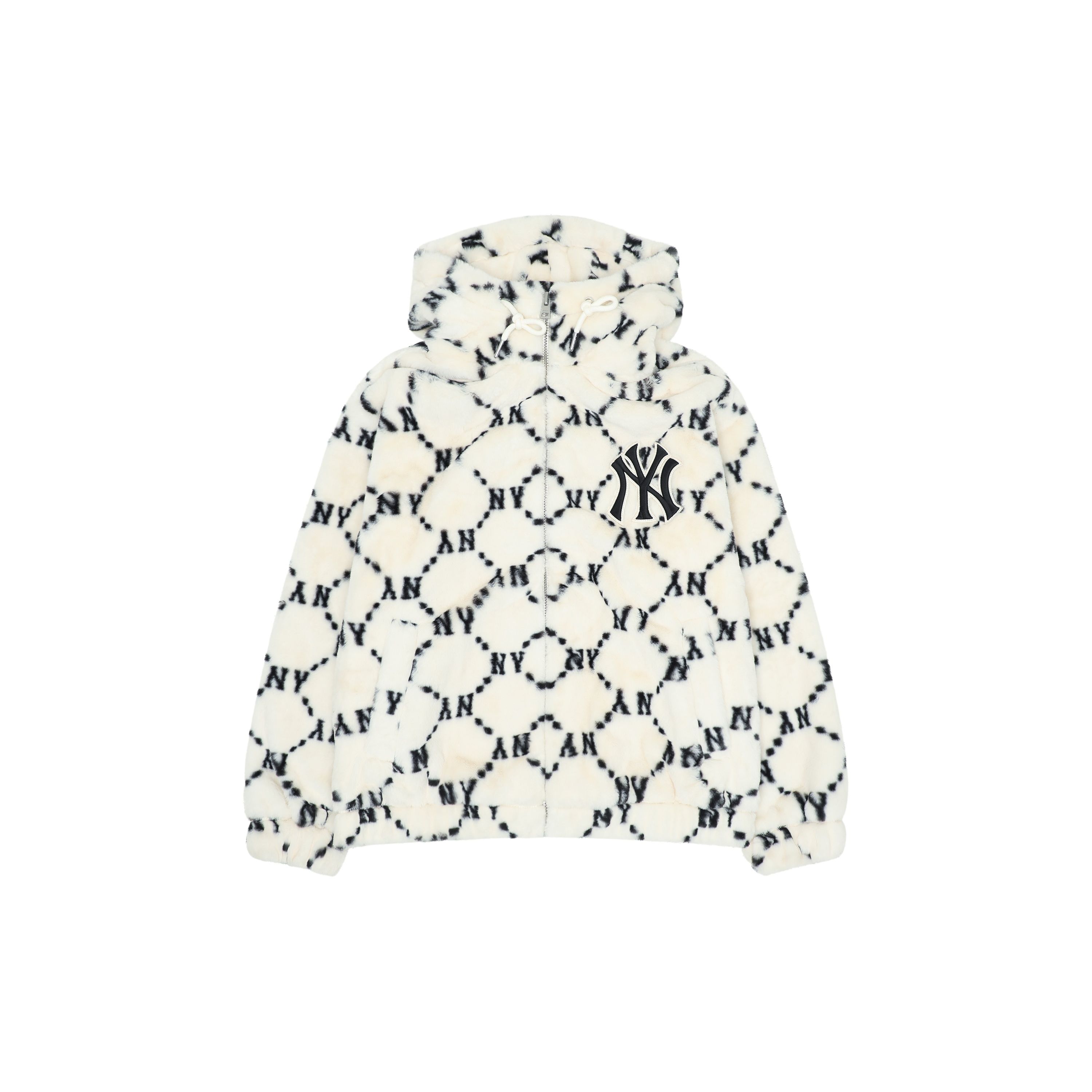 MLB Vintage Lammfelljacke Unisex Jacke Creme 3AFDM0226-50CRS S white