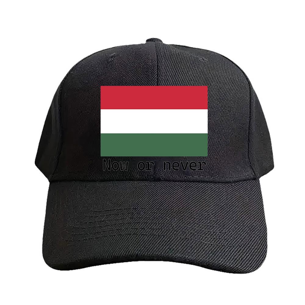 Hungarian Flag Now or Never Baseball Cap Woman Men Summer Casual Sun Hat Adult Adjustable Hiking Fishing Hat