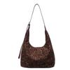 Retro Leopard Print Tote Bag - 2025 Autumn/Winter Collection, Large Capacity Shoulder Bag, Stylish Underarm Design for Women