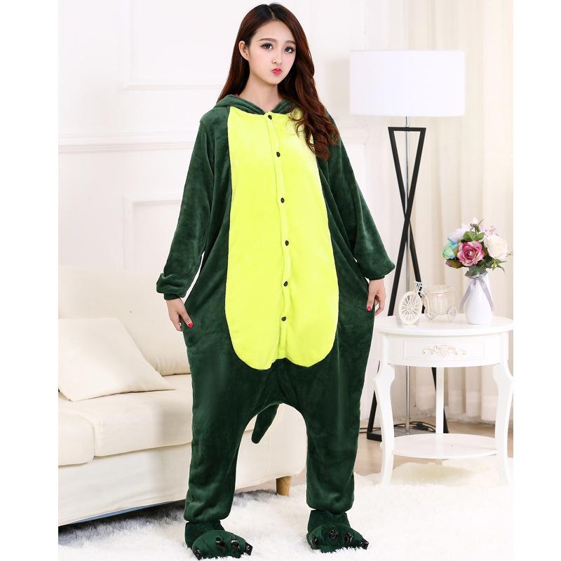 Couple's Autumn Winter Warm Flannel Homewear Cartoon Animal Onesie Unisex Cute Loungewear