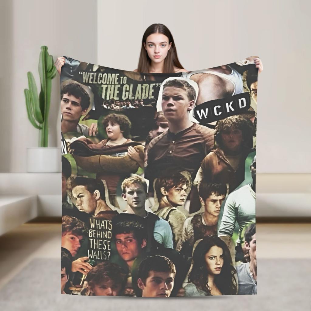 The Maze Runner Flannel Blankets Newt X Thomas Soft Bedding Throws for Outdoor Travel Graphic Bedspread Sofa Bed Cover