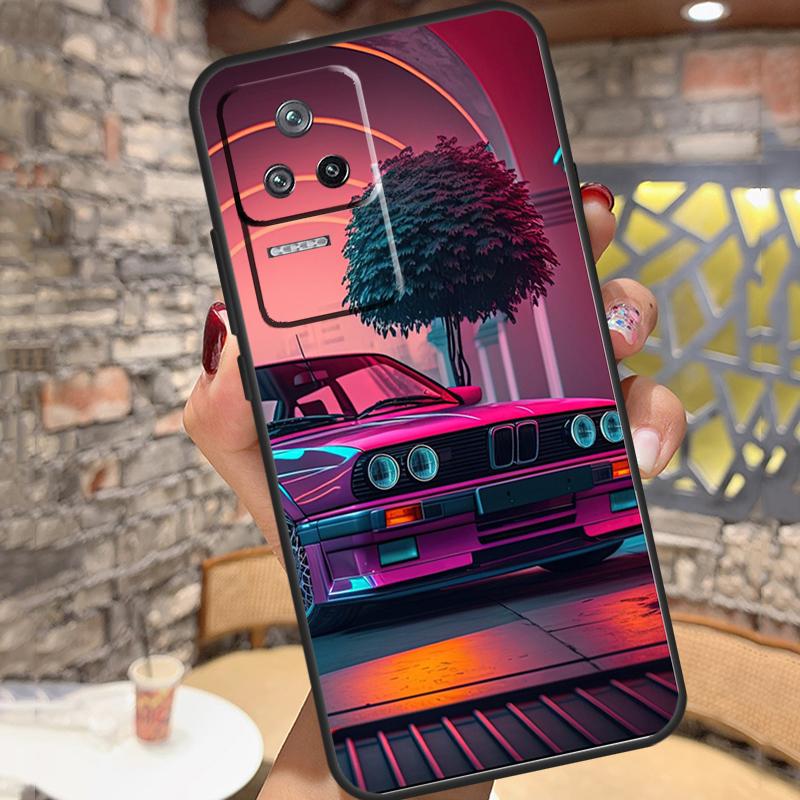 Japan JDM Sport Car Case For Xiaomi 13 14 15 Ultra 11T 12T 13T 14T Pro POCO X7 Pro X3 X5 X6 M6 F5 F6 Pro Cover