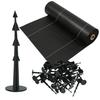 Kotarbau® Anti-Weed Garden Agrotextile Universal For Weeds Black Roll 110 G/M2 0.8 X 100 M + Pegs