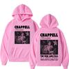 Chappell Roan Retro Personality Print Autumn and Winter High Quality Comfortable Soft Men's Loose Street Hooded Adult Sweatshirt