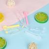 Eyecare Contact Lenses Inserter Remover Silicone Soft Tip Tweezer Stick Case Set