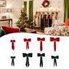Christmas Tree and Window Velvet Bow Ornament Designed with Soft Fabric and Minimalist Style for Holiday Decoration