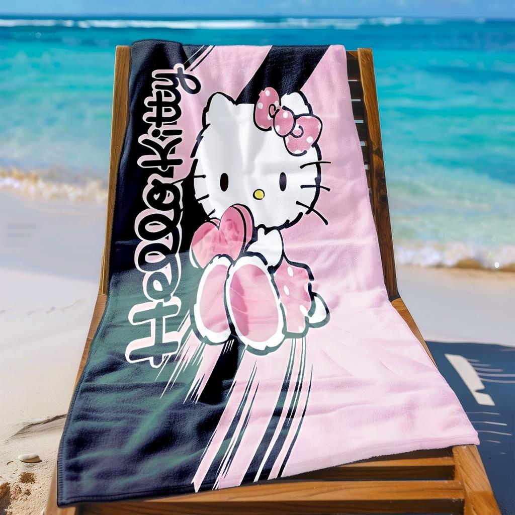 1pc for Hello Kitty Beach Towel,Quick-Dry & Super Absorbent Microfiber,Perfect for Travel,Quickdry Fabric,Beach Towel