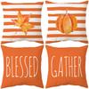 New Thanksgiving Autumn Pillow Letter Pumpkin Maple Leaf Turkey Home Cushion Pillow Cover