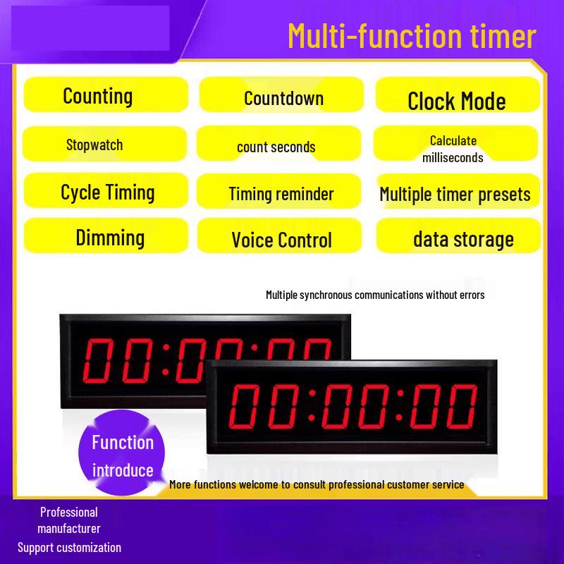 Jundingying 3-inch 6-Digit Rechargeable LED Competition Timer