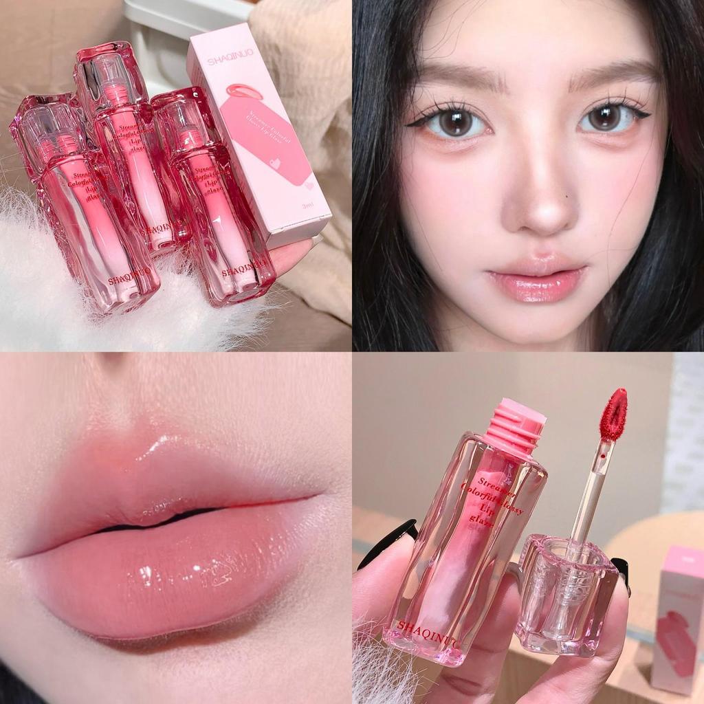 SHAQINUO High Shine Glossy Lip Glaze Plumping Mirror-like Finish Lip Gloss Non-Drying For Different Occasion