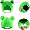 Amosfun Cute Plush Frog Hat Big Eye Frog Cap Funny Hat for Halloween Novelty Party Dress Up Cosplay Costume