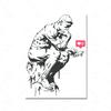 Street Graffiti Art Banksy Butterfly Girl Heart Poster Oil Painting Modern Thinker Living Room