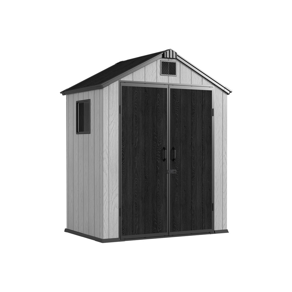 6x8 ft Durable Polypropylene Sheds & Storage Buildings with Metal Frame-Easily Assembled