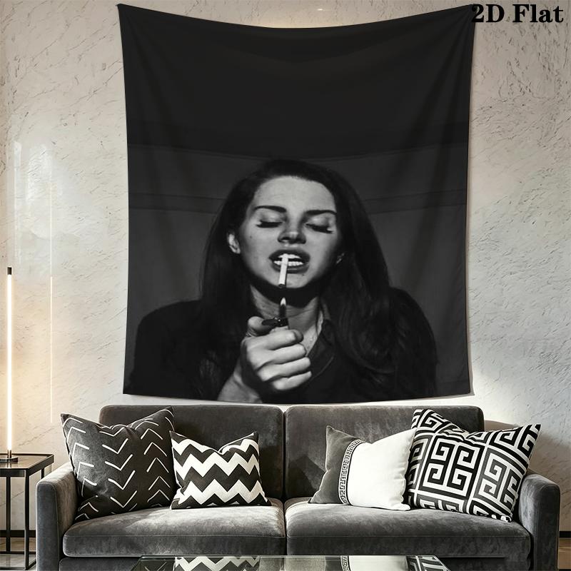 Lana Del Rey Wandteppich Ästhetisches Wandbehang Gedruckter Stoffdecke Dekorative Wandteppiche für Schlafzimmer Wohnzimmer Heimdekoration
