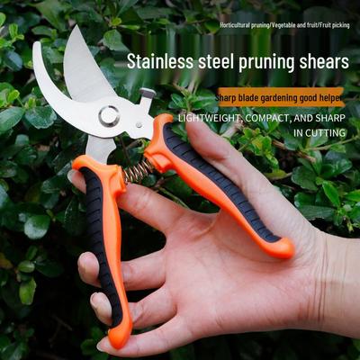Stainless Steel Multifunctional Pruning Shears for Fruit Picking, Flowers, and Grafting.