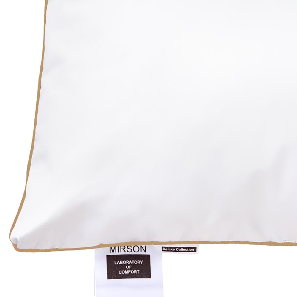 Down-Filled Pillow №904 DeLuxe White HAND MADE — 70% Down, 30% Feather, Fill Power 500, Medium.