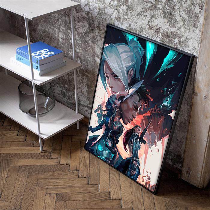 Classic Video Game Valorant Anime Characters Pictures For Living Room Art Home Wall Decor Canvas Painting Print Posters Gift