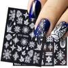 Slider Decals New Year Design Winter Charms Flower Snowflakes Nail Sticker 5D Embossed Christmas