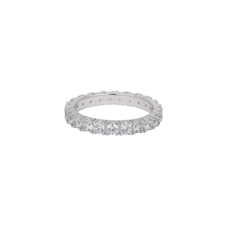 APM Monaco Pave design, synthetic cubic zirconia ring, same style for men and women, couple model, silver W23356OX серебряный