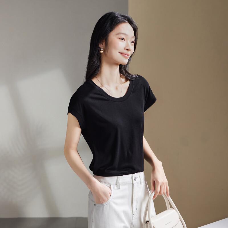 SOFSIL Women's Relaxed Fit U-Neck Short Sleeve T-Shirt