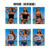High Waisted Floral Split Two Piece Bikini Women Summer Swimwear