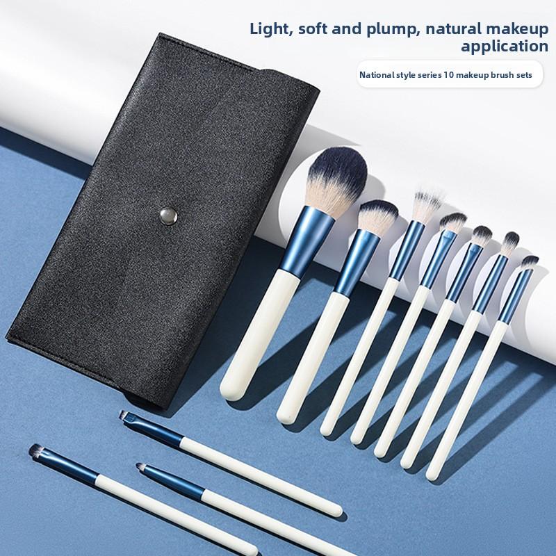 10pcs Makeup Brush Set&Kit Super Soft Fiber, High Quality Face&Eye Foundation Eyeshadow Powder Brush
