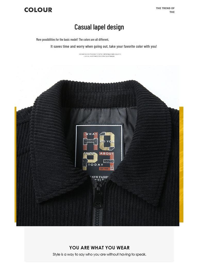 Herren Plus Size Corduroy Reversweste - Frühling/Herbst Stil