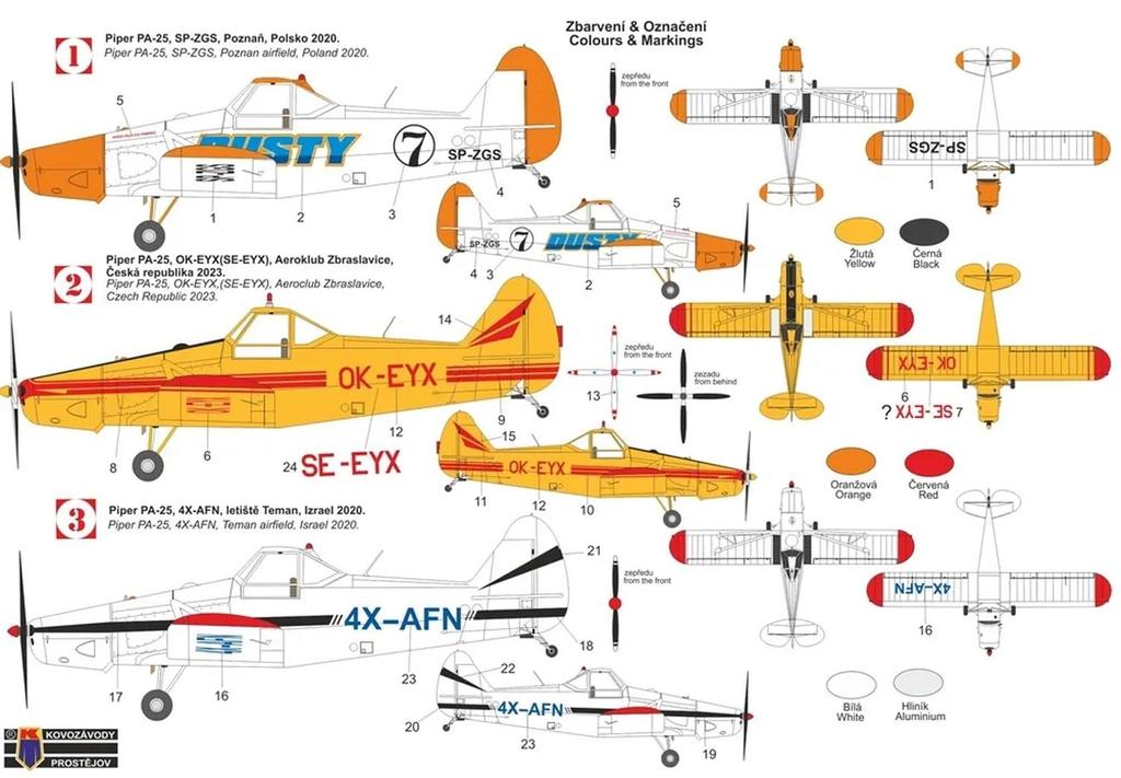 KP Model Czech Piper Pawny Part 1 Plastic Model KPM0472 1/72 Pa-25