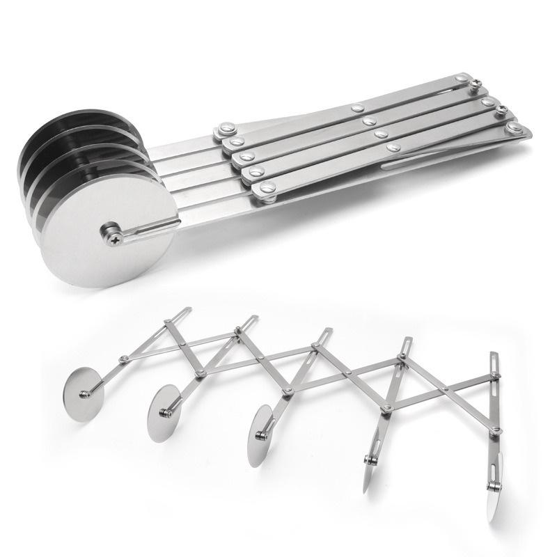Stainless Steel Dough Divider 3/5/7 Wheel Cutter Flexible Roller Blade Dough Knife Noodle Pizza Pastry Peeler Baking Pan Tool