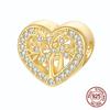 Copper Golden Tree Of Life Family Zircon Pendant Charms Fits Genuine Charm Bracelet Women DoItYourself Jewellery Gifts