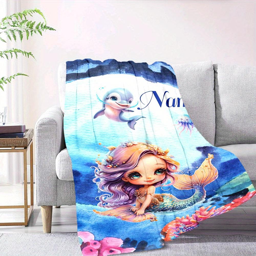 Underwater Fantasy Mermaid Home Custom Blankets Comfortable Soft Lightweight Allseason Multipurpose Blanket For Picnics Sofas Offices Beds Living