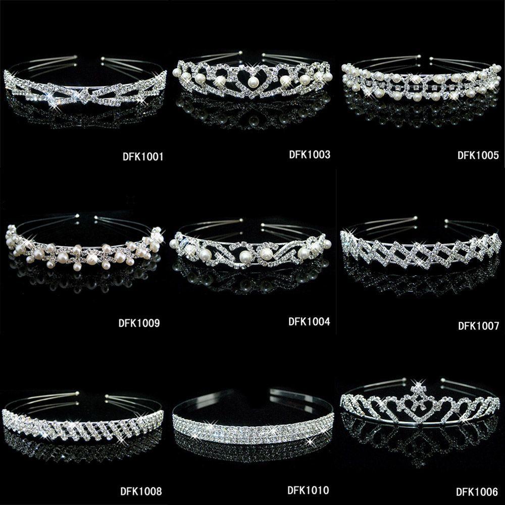 

Дети Дети Женщины Девушки Свадебная жемчужная корона Волосы Волнистая повязка на голову