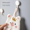 Absorbent Lint-Free Coral Fleece Pig Hanging Towel - Cute Children's Hand Towel