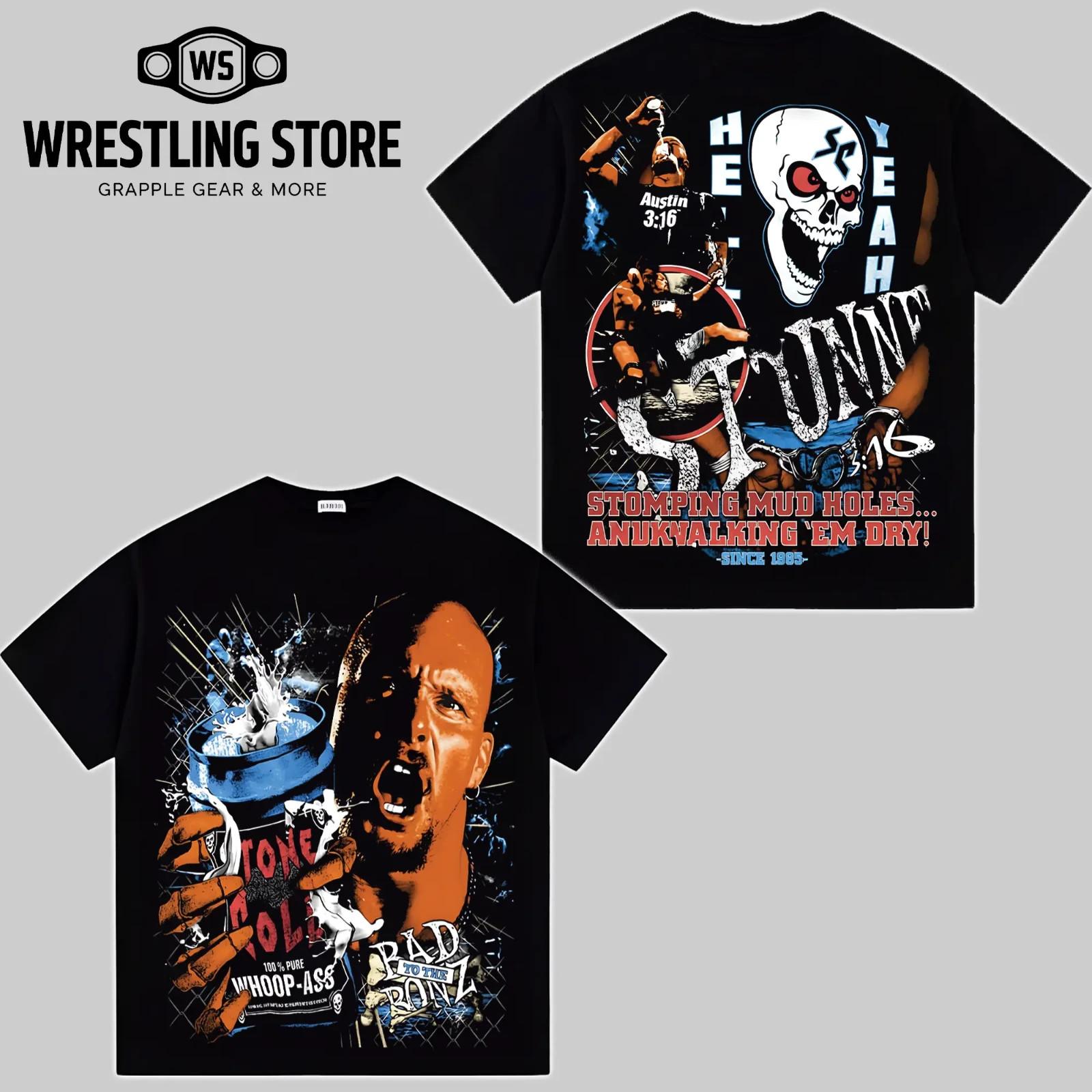 Attitude Wrestling Graphic T-Shirt Vintage Streetwear Unisex Tee L