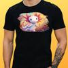 T-Shirt Herren Axolotl Motiv Baumwolle Größe S bis 5XL