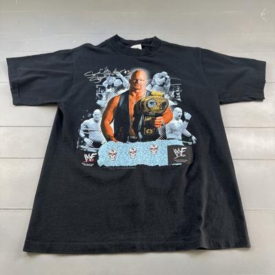 VTG Wild Oats Stone Cold Steve Austin T Shirt Skulls Belt 1998 90s Mens Size L Unisex T-Shirt