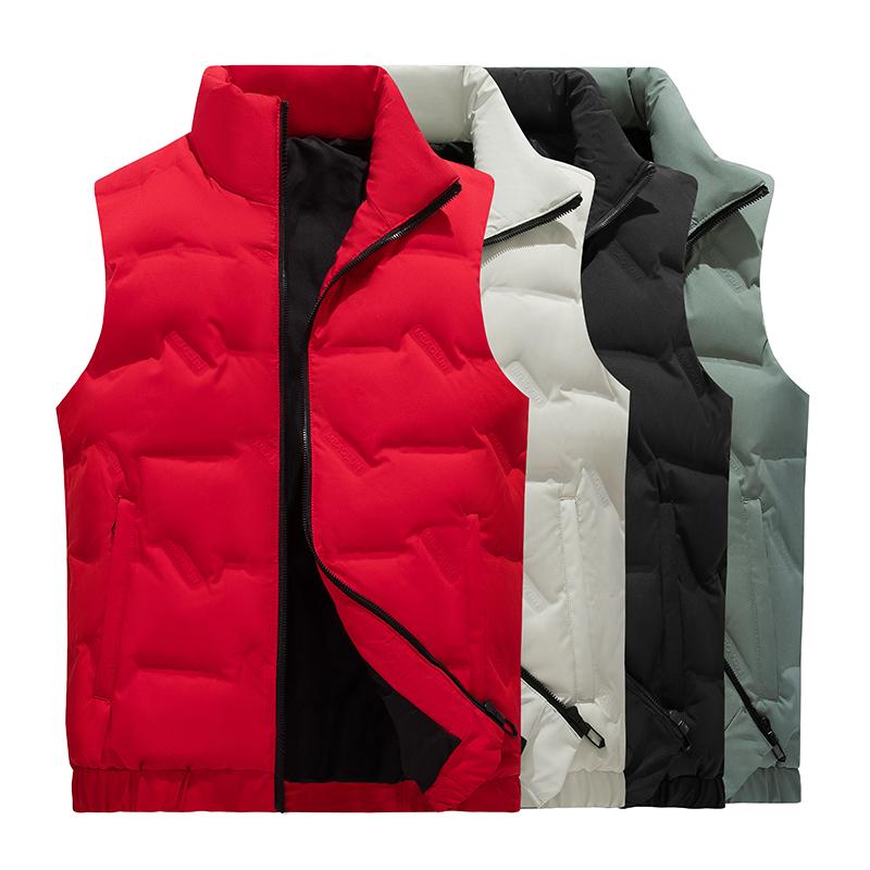 New Down Vest Men's White Duck Down Winter Coat Thickened Warm Waistcoat Vest Men's Korean Version