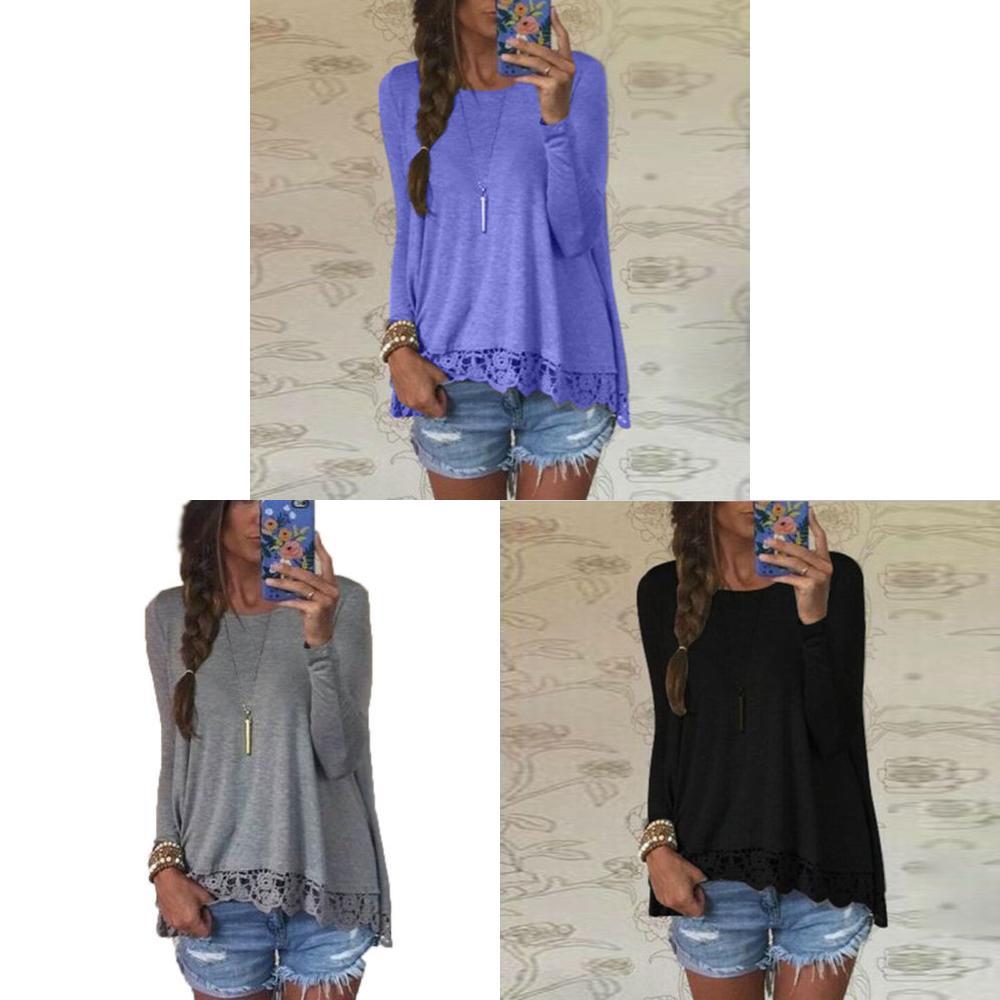 Timeless Elegance Femme Blouse Manches Longues With Lace Detailing In Comfortable Cotton